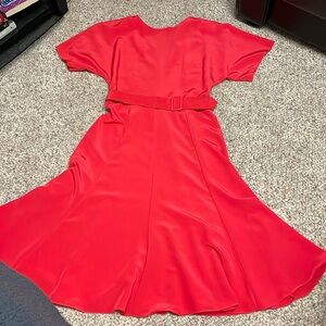 Vintage 80s midi belted dress